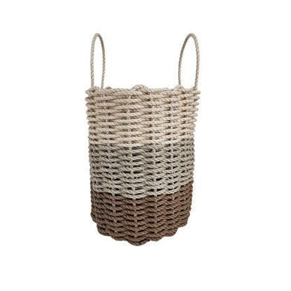 Brown, Tan, Light Tan Ombre Rope Basket | Plow & Hearth