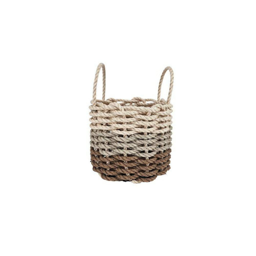 Brown, Tan, Light Tan Ombre Rope Basket | Plow & Hearth