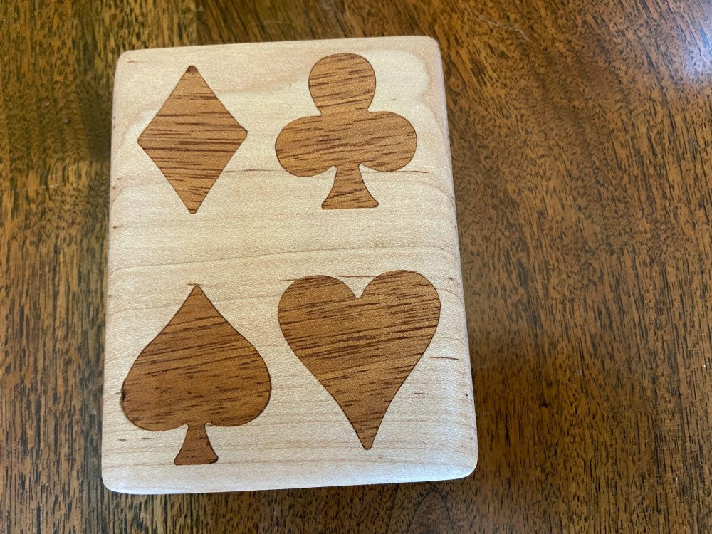 Handcrafted Wooden Playing Card Box | Plow & Hearth