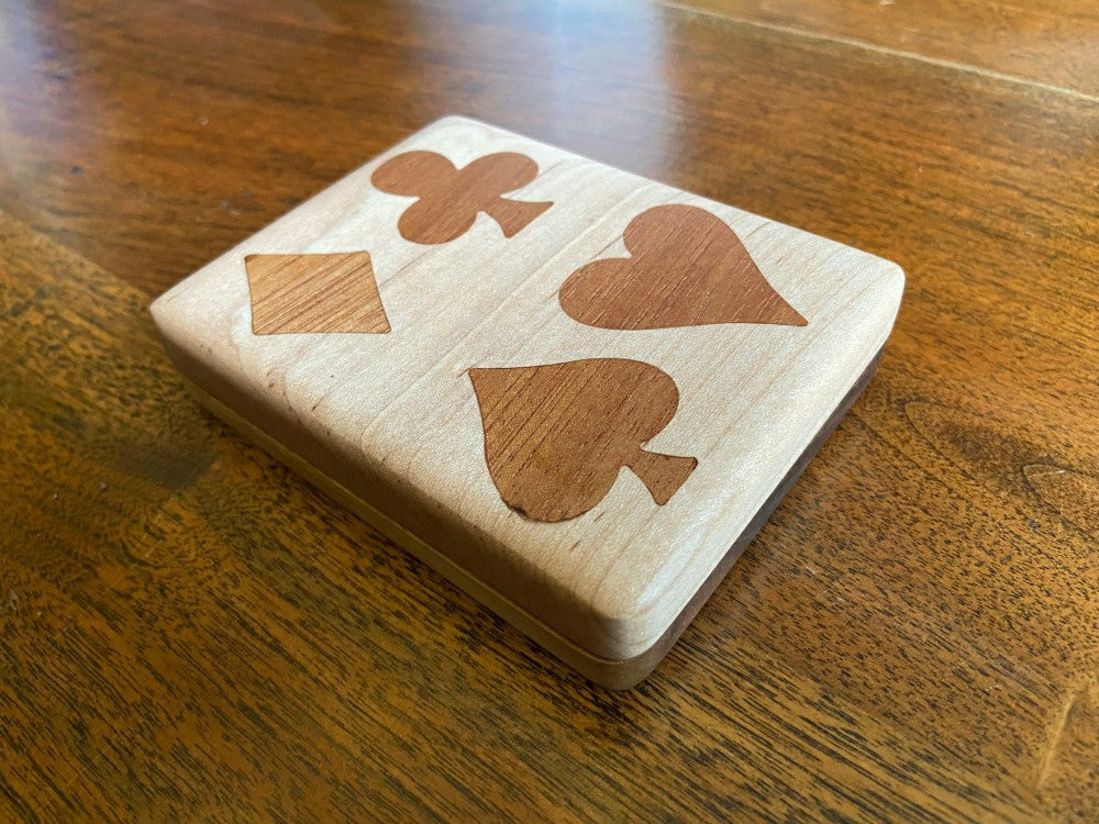 Handcrafted Wooden Playing Card Box | Plow & Hearth