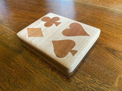 Handcrafted Wooden Playing Card Box | Plow & Hearth