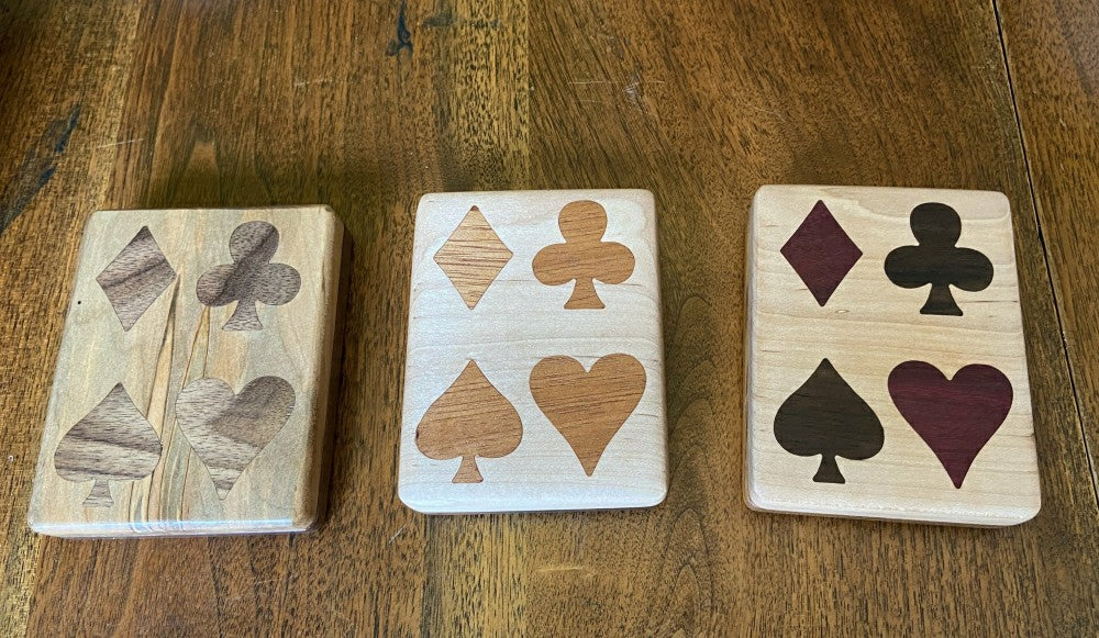 Handcrafted Wooden Playing Card Box | Plow & Hearth