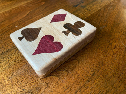 Handcrafted Wooden Playing Card Box | Plow & Hearth
