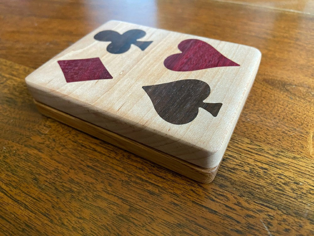 Handcrafted Wooden Playing Card Box | Plow & Hearth