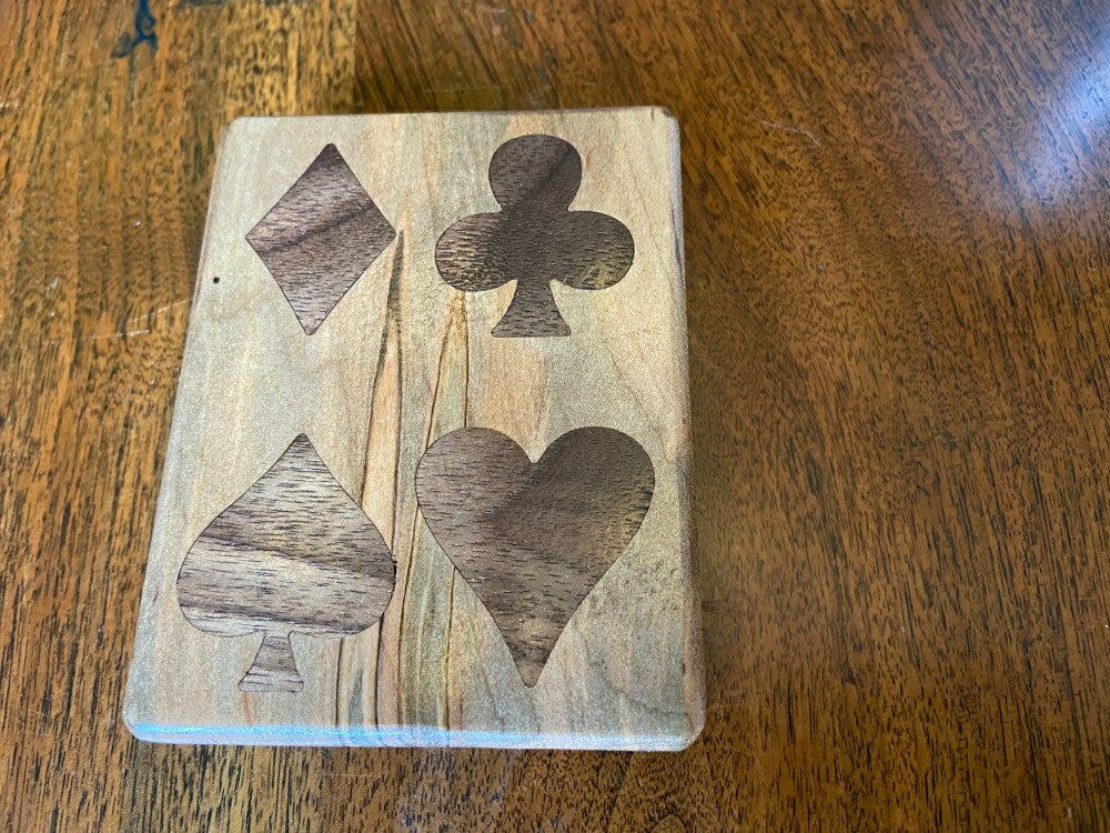 Handcrafted Wooden Playing Card Box | Plow & Hearth