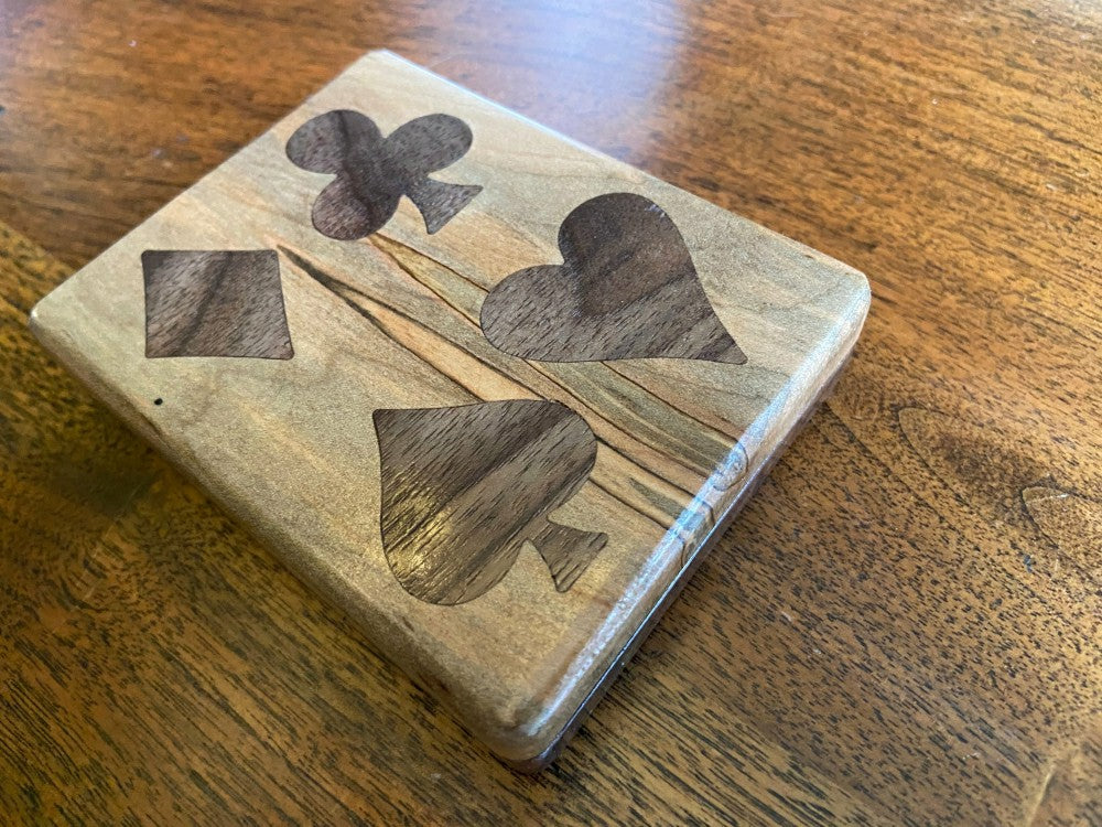 Handcrafted Wooden Playing Card Box | Plow & Hearth