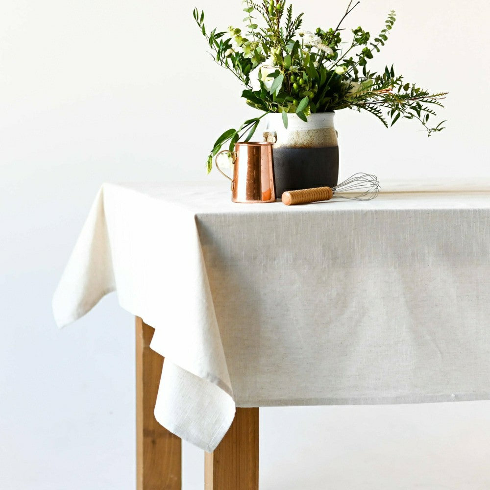 Neutral Linen Tablecloth | Plow & Hearth