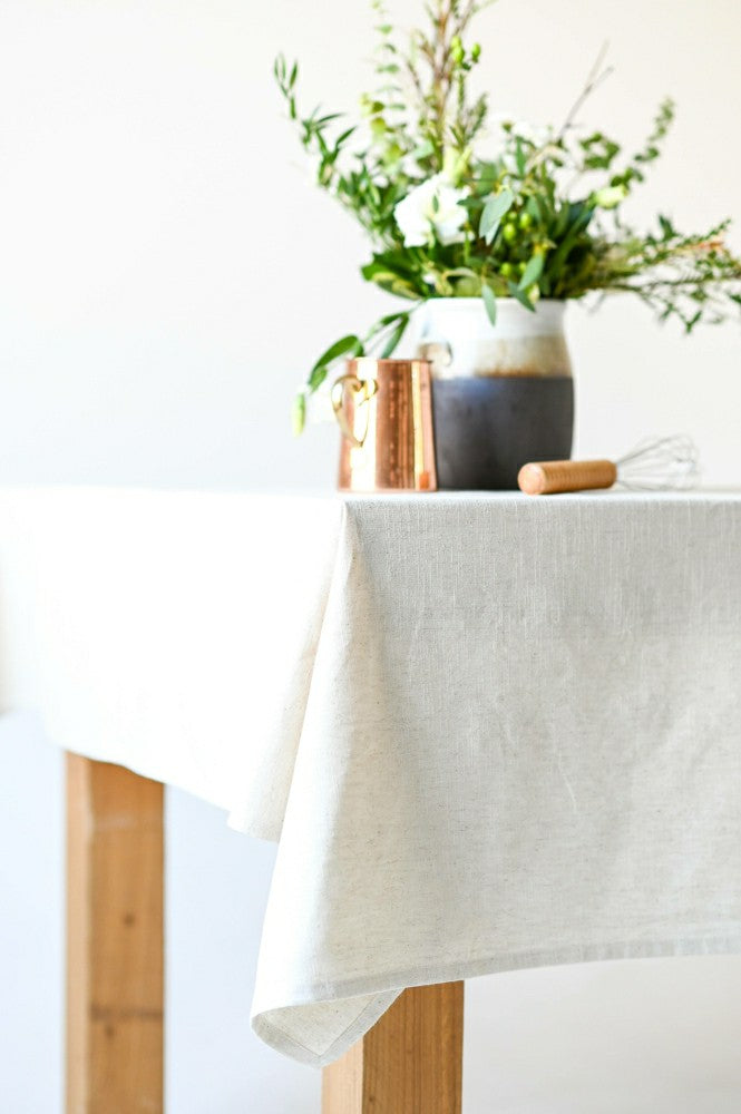 Neutral Linen Tablecloth | Plow & Hearth