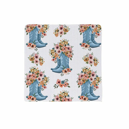Petal & Plow Kitchen Gift Set Quick Waffle Weave Double-Sided, Cowboy Boots, Set of 3 | Plow & Hearth