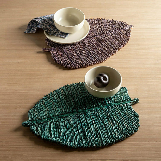 Leaf Placemats Set of 4 Green | Plow & Hearth