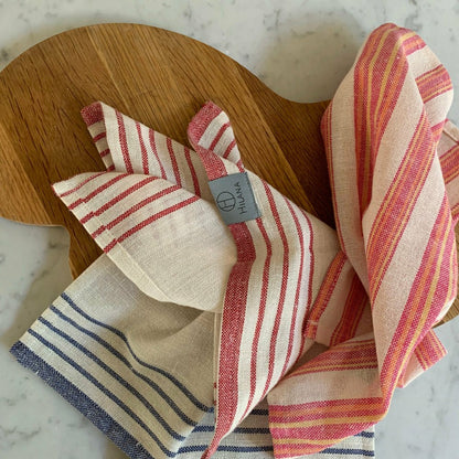 Andana Striped Tablecloth Set - Magenta | Plow & Hearth