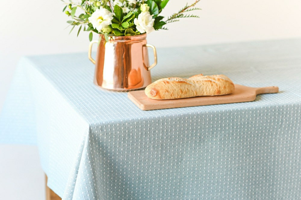 Blue Dotted Tablecloth | Plow & Hearth