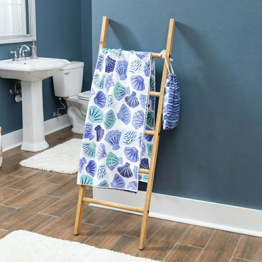 Seaside Retreat Towel Quick Dry Waffle Weave with Matching Carrying Ca | Plow & Hearth