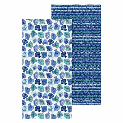 Seaside Retreat Towel Quick Dry Waffle Weave with Matching Carrying Ca | Plow & Hearth
