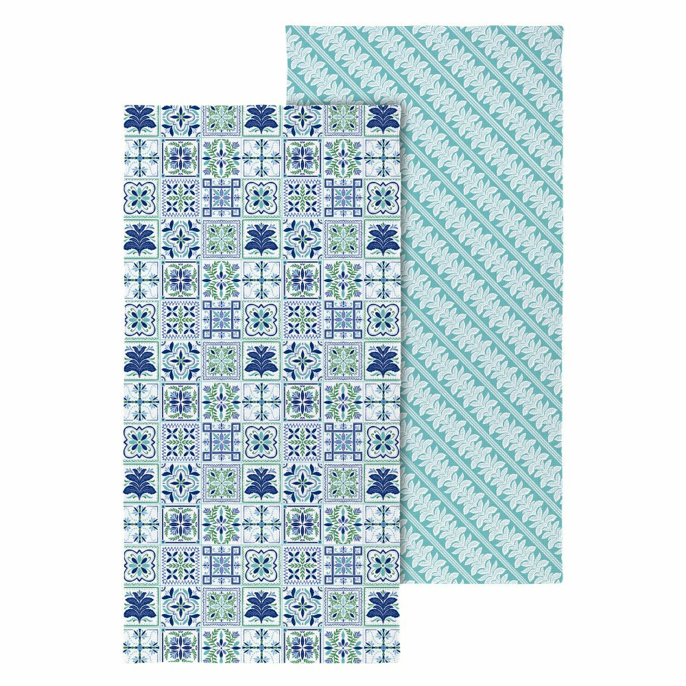 Seaside Retreat Towel Quick Dry Waffle Weave with Matching Carrying Ca | Plow & Hearth