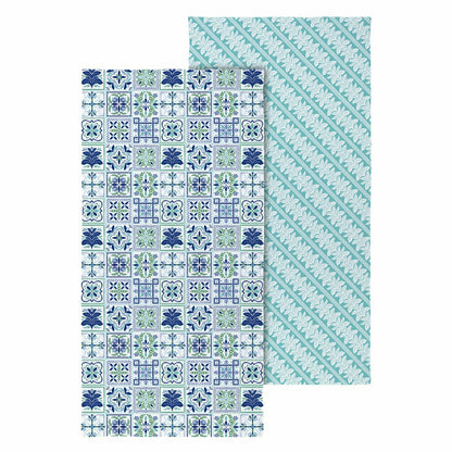 Seaside Retreat Towel Quick Dry Waffle Weave with Matching Carrying Ca | Plow & Hearth