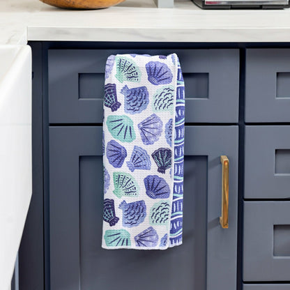Seaside Retreat Kitchen Towel Quick Dry Waffle Weave Double-Sided, 30" | Plow & Hearth