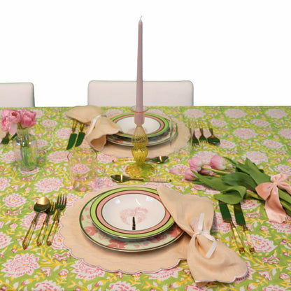 Viviana Venetia Blooms Organic Cotton Tablecloth | Plow & Hearth