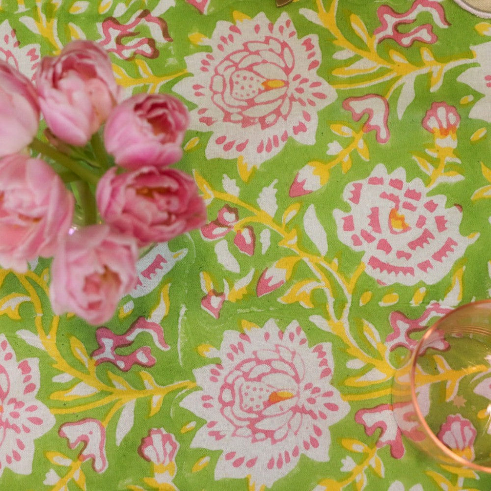 Viviana Venetia Blooms Organic Cotton Tablecloth | Plow & Hearth