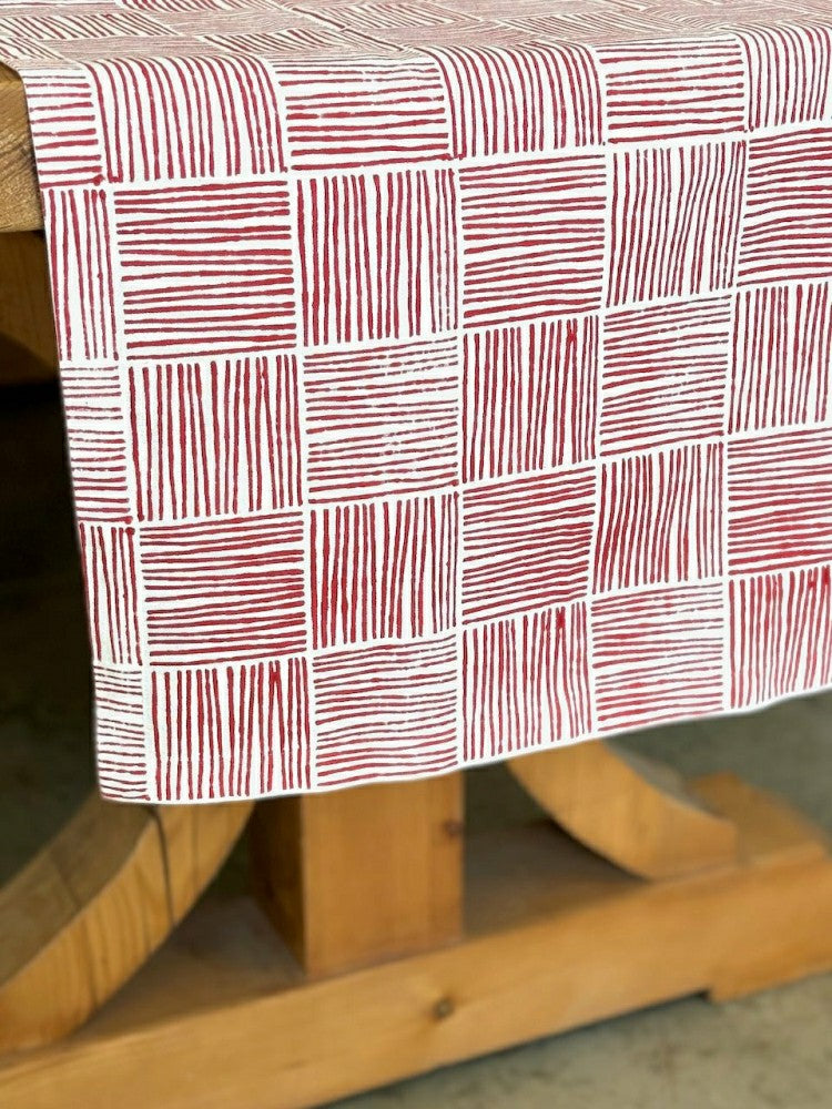 Red Striped Table Runner | Plow & Hearth