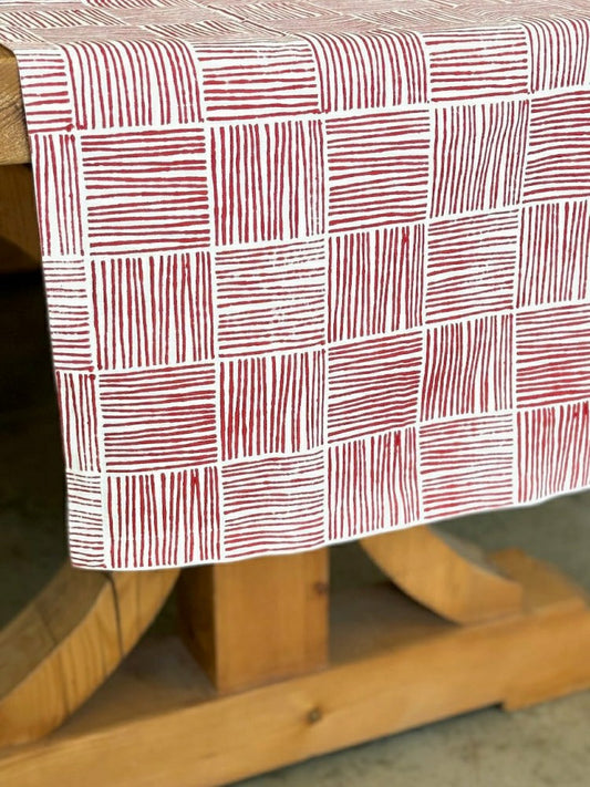 Red Striped Table Runner | Plow & Hearth