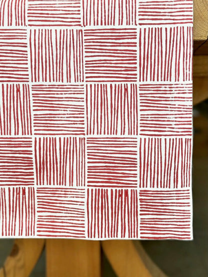 Red Striped Table Runner | Plow & Hearth