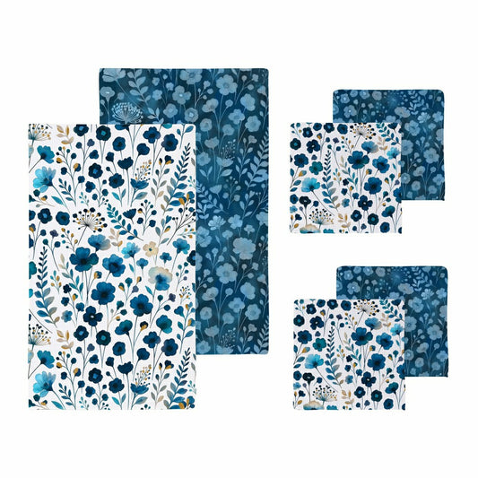 VivaStyle Gilded Meadow Quick Dry Kitchen Towel and Dish Cloth Set, 18" x 30" | Plow & Hearth