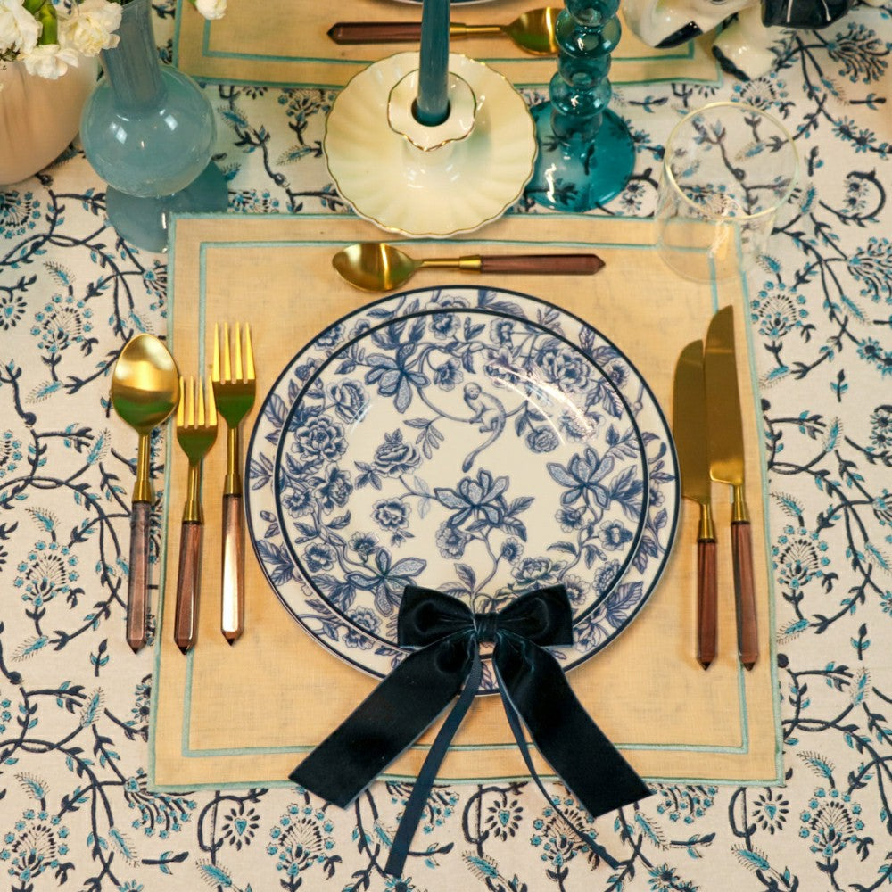 Eleanor Royal Blue Tablecloth | Plow & Hearth