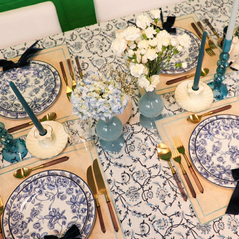 Eleanor Royal Blue Tablecloth | Plow & Hearth