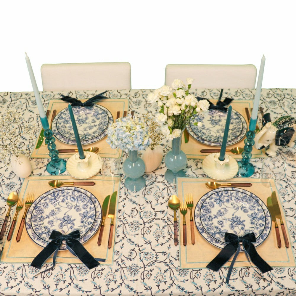 Eleanor Royal Blue Tablecloth | Plow & Hearth