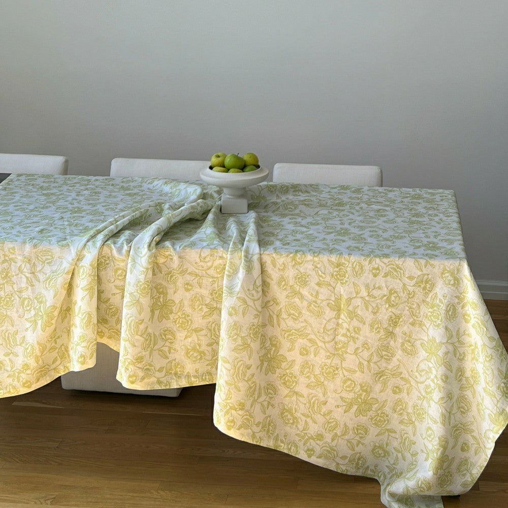 Ivory Flora Parlour Tablecloth | Plow & Hearth