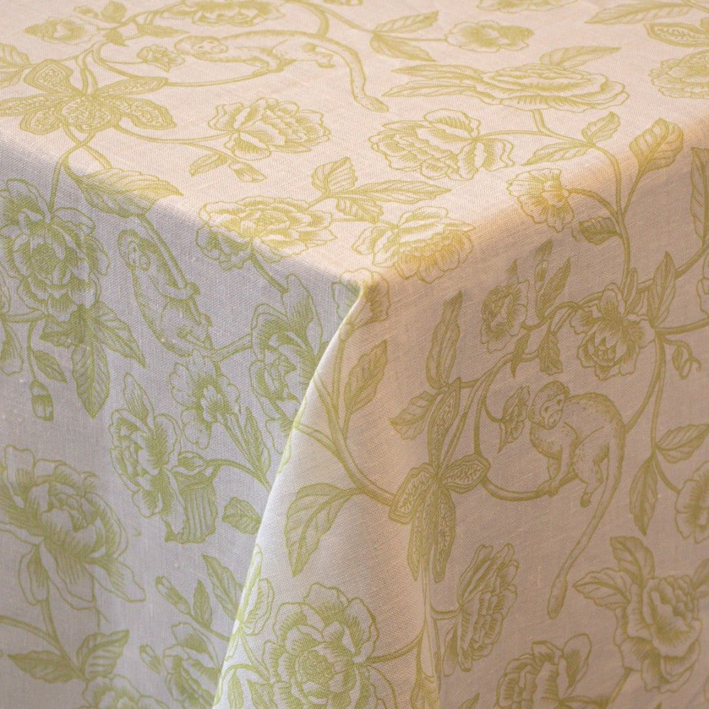 Ivory Flora Parlour Tablecloth | Plow & Hearth