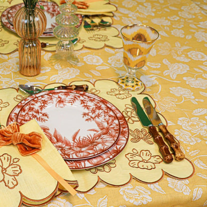 Marigold Flora Parlour Tablecloth | Plow & Hearth