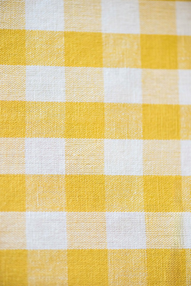 Yellow Gingham Ruffled Dish Towel | Plow & Hearth