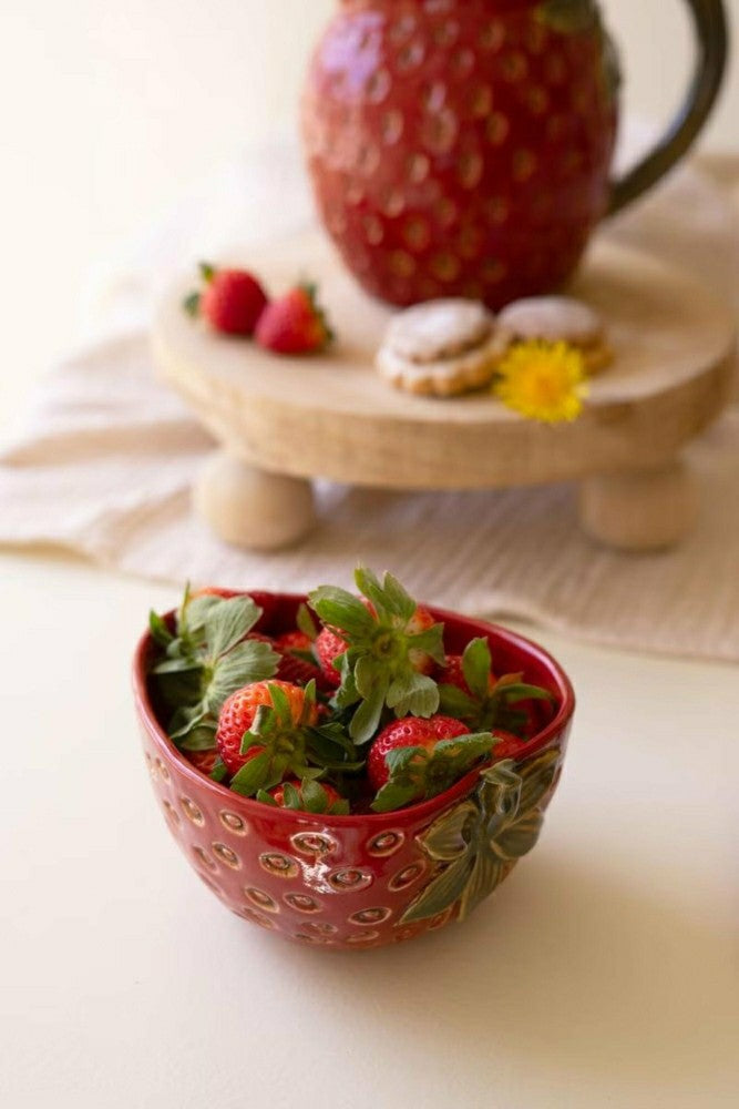 Ceramic Strawberry Bowl | Plow & Hearth