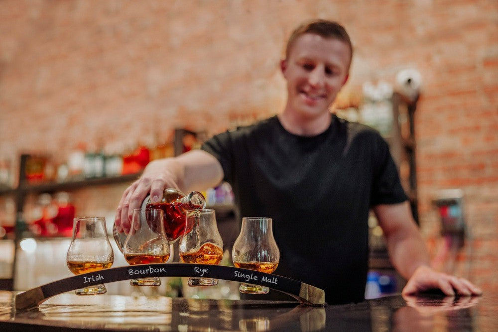 Lowlands Whiskey Flight Glencairn® Glass Tasting Set | Plow & Hearth