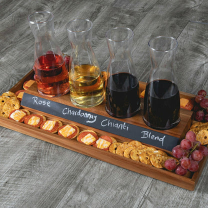 Cava Wine Tasting Kit with 4 Glass Carafes | Plow & Hearth