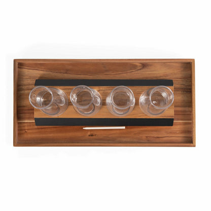 Cava Wine Tasting Kit with 4 Glass Carafes | Plow & Hearth