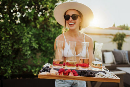 Cava Wine Tasting Kit with 4 Glass Carafes | Plow & Hearth
