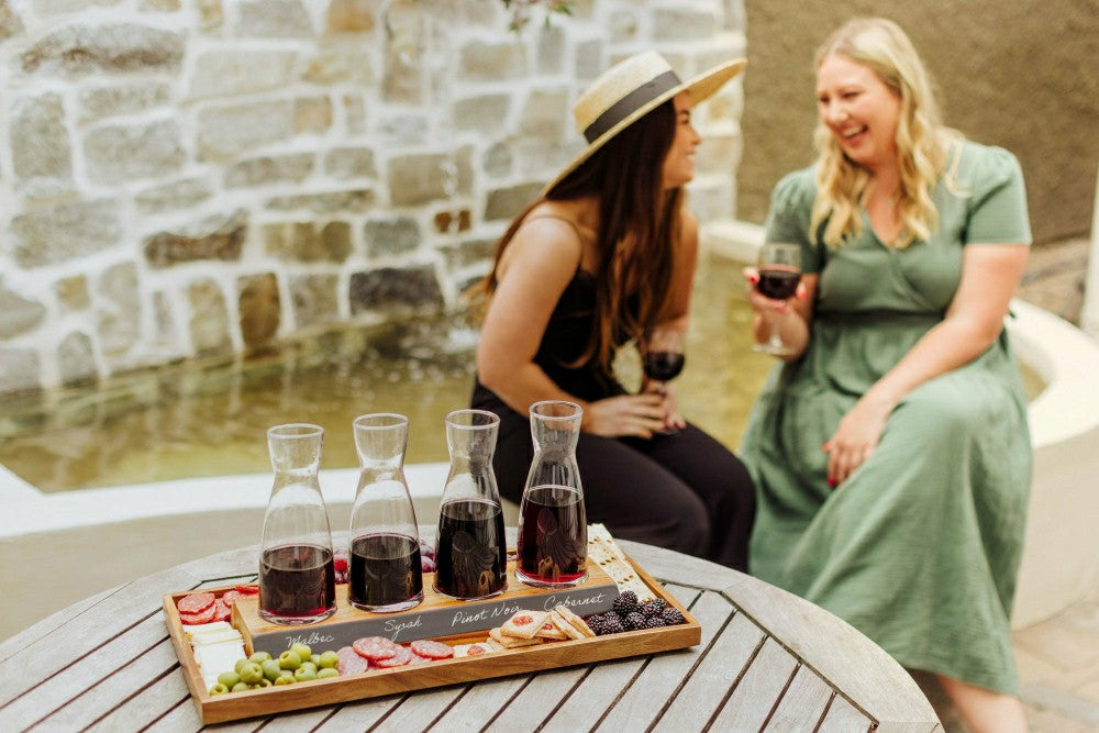 Cava Wine Tasting Kit with 4 Glass Carafes | Plow & Hearth