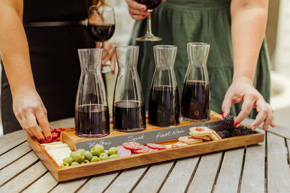 Cava Wine Tasting Kit with 4 Glass Carafes | Plow & Hearth