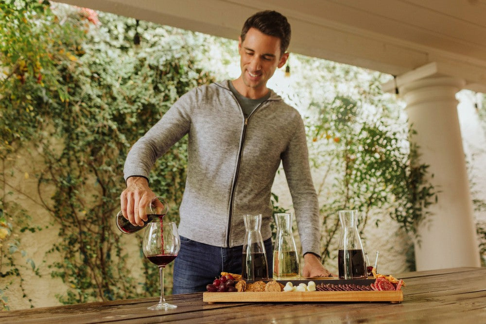 Cava Wine Tasting Kit with 4 Glass Carafes | Plow & Hearth