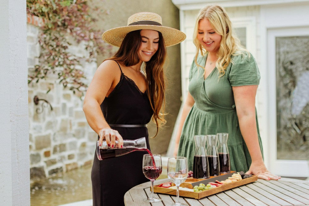 Cava Wine Tasting Kit with 4 Glass Carafes | Plow & Hearth