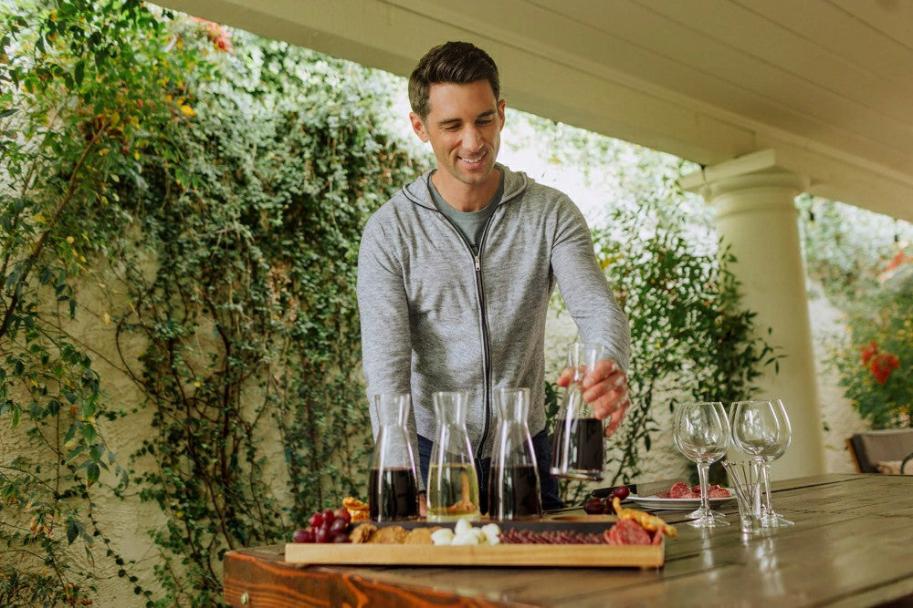 Cava Wine Tasting Kit with 4 Glass Carafes | Plow & Hearth