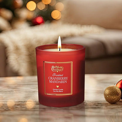 Frosted Cranberry Mandarin Candle | Plow & Hearth