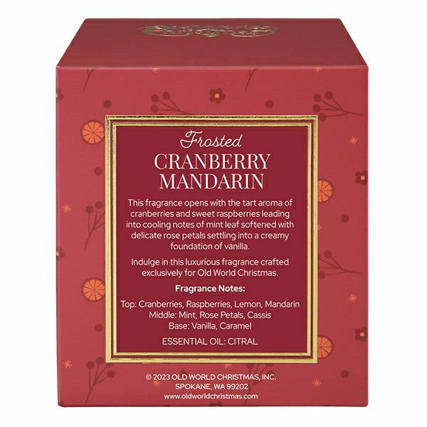 Frosted Cranberry Mandarin Candle | Plow & Hearth