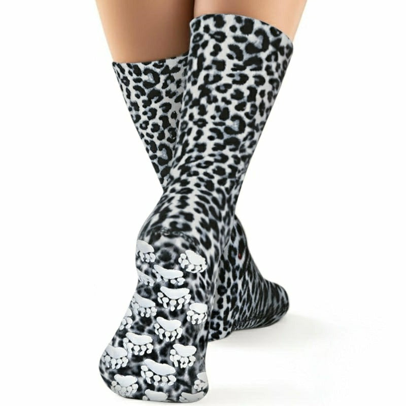 Polar Feet Fleece Socks - Snow Leopard | Plow & Hearth
