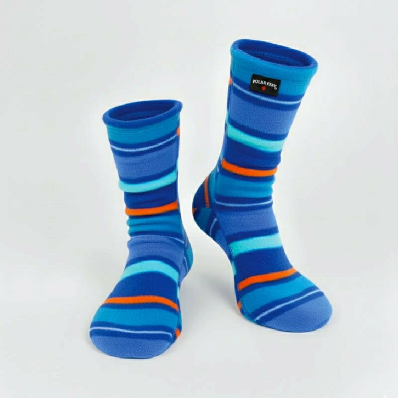 Polar Feet Fleece Socks - Jazz Stripes | Plow & Hearth
