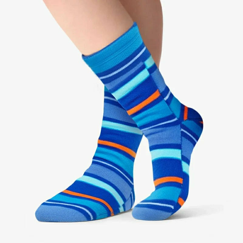 Polar Feet Fleece Socks - Jazz Stripes | Plow & Hearth