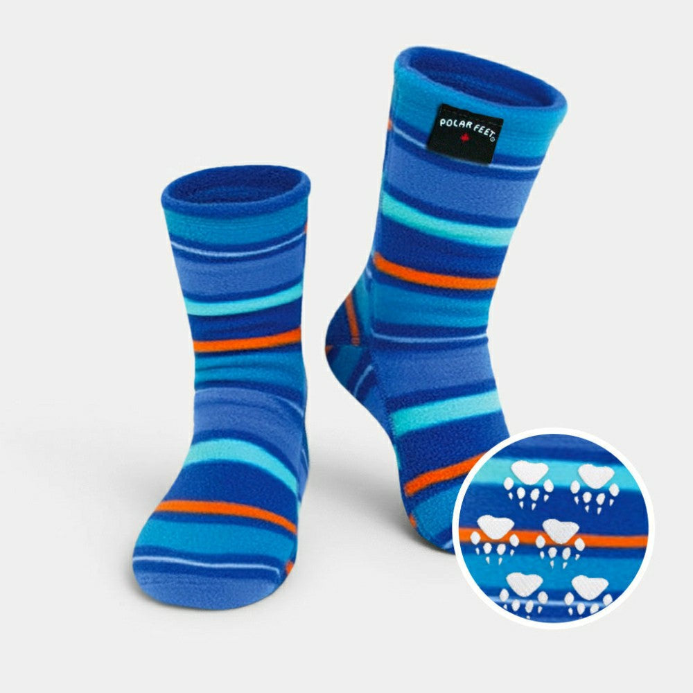 Polar Feet Fleece Socks - Jazz Stripes | Plow & Hearth